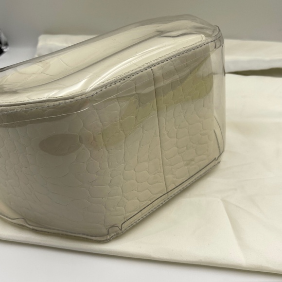 NEW Staud Frida Bag clear & cream PVC leather with dust bag - Picture 11 of 11